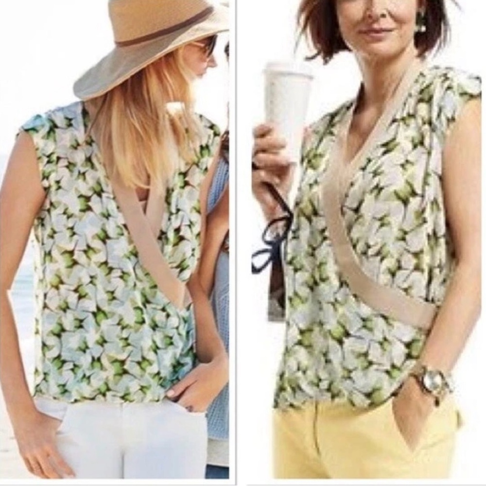Cabi Butterfly Wrap Blouse- Small